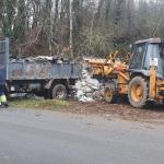 Persoal municipal realizou a limpeza do vertedoiro incontrolado de Sucastro.